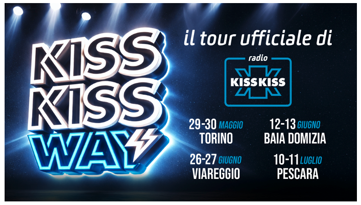 Torino, Baia Domizia, Viareggio, Pescara: al via l'edizione 2026 di "Kiss Kiss Way"