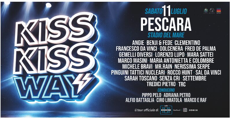 Kiss Kiss Way 2026, gran finale a Pescara