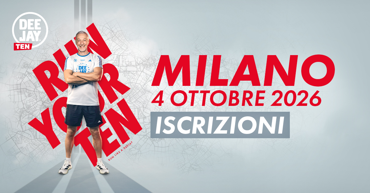 Deejay Ten, aperte le iscrizioni per la tappa di Milano: appuntamento il 4 ottobre