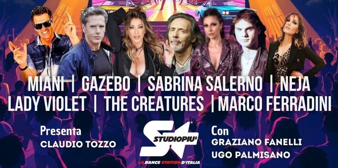 Radio Studio Più a Riccione: sabato 22 agosto, la grande festa "Noi che siamo gli anni 80, 90, 2000"