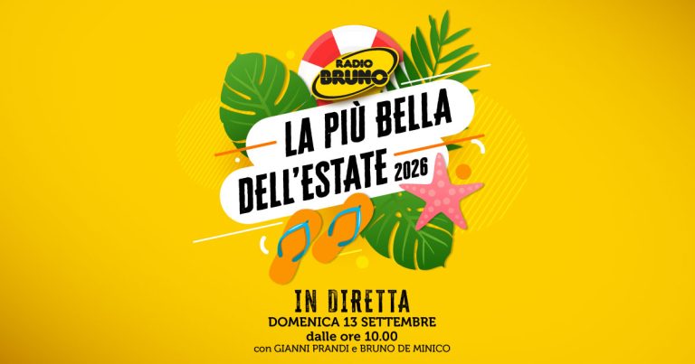 “La più bella dell’estate 2026”: gli ascoltatori di Radio Bruno eleggono la canzone vincitrice