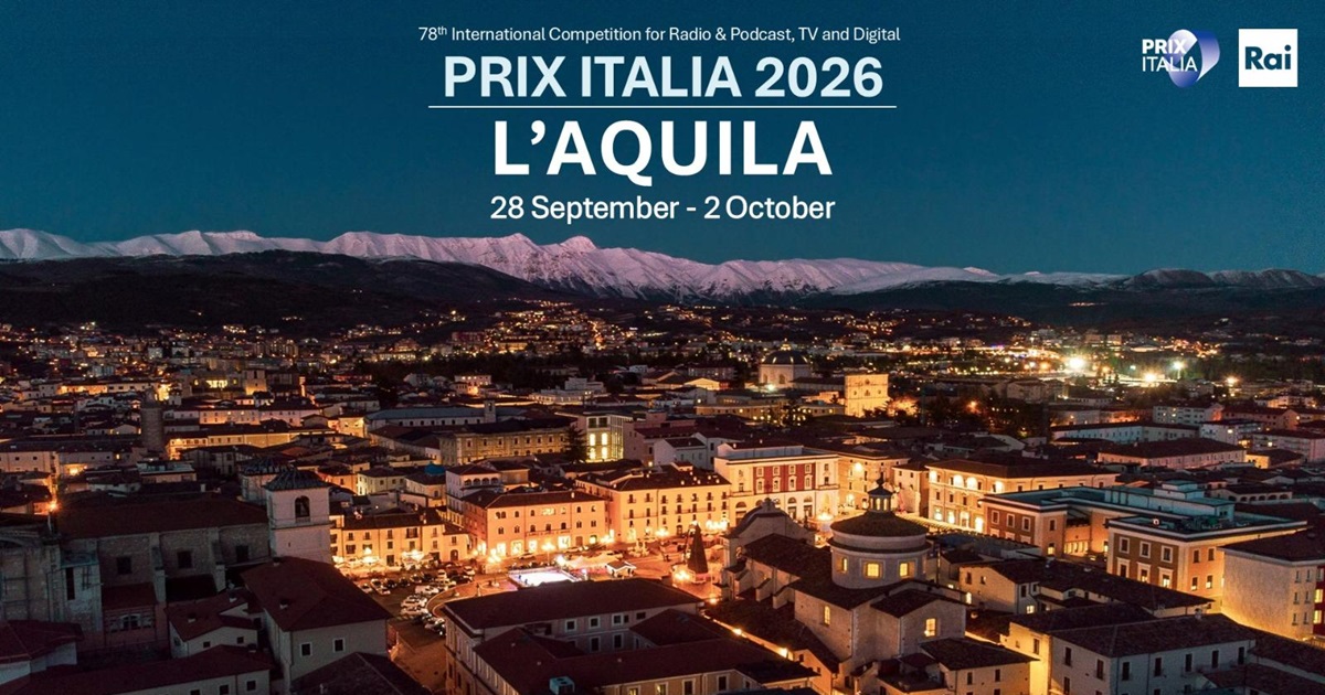 Prix Italia: L’Aquila ospita la 78ª edizione. Cerimonia di Premiazione con Marco Ardemagni, Filippo Solibello e Frances Alina Ascione